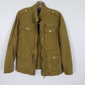 LIVE A LITTLE Utility Jacket Olive Green Sz S